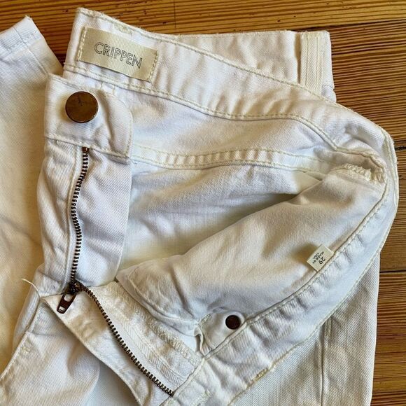 Crippen white straight leg cropped jeans. Size 29. - Picture 6 of 11